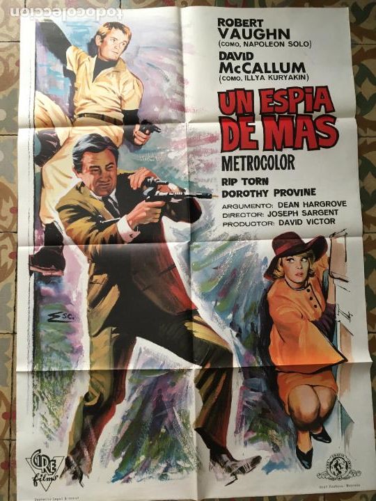Cinema: un espia de mas robert vaughn poster cartel original estreno