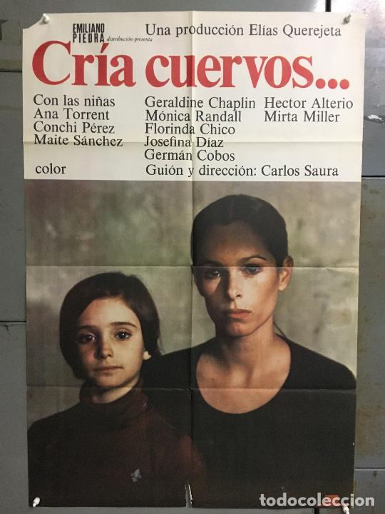 CDO N280 CRIA CUERVOS CARLOS SAURA ANA TORRENT GERALDINE CHAPLIN POSTER ORIGINAL 70X100 ESTRENO (Cine - Posters y Carteles - Clasico Español)