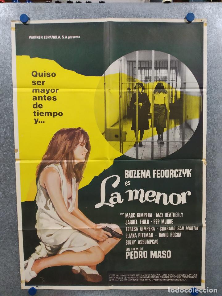 Cinema: La menor. Bozena Fedorczyk, Marc Gimpera, PEDRO MASO. A&Ntilde;O 1977 POSTER ORIGINAL ESTRENO