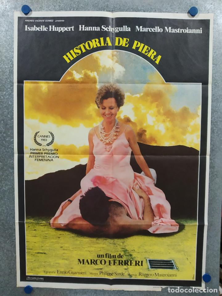 Cinema: Historia de Piera. Isabelle Huppert, Marcello Mastroianni. POSTER ORIGINAL