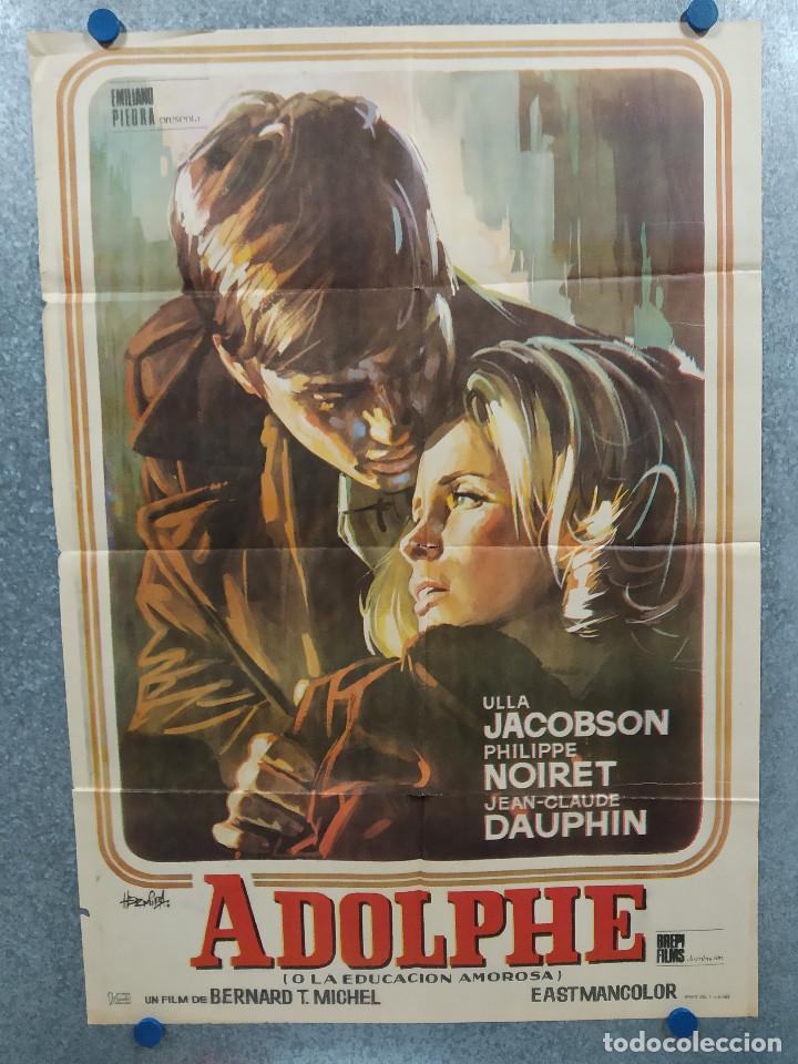 Cinema: Adolphe. Ulla Jacobsson, Philippe Noiret, Jean-Claude Dauphin A&Ntilde;O 1968. POSTER ORIGINAL