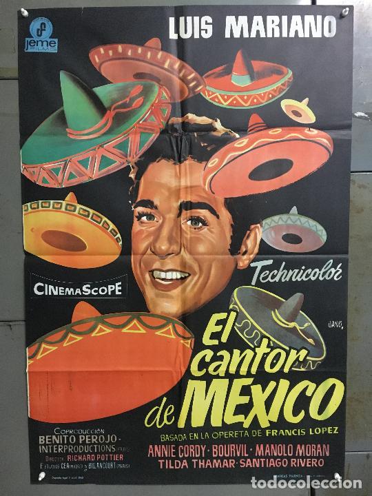Cine: CDO N625 EL CANTOR DE MEXICO LUIS MARIANO POSTER ORIGINAL 70X100 ESPAÑOL R-68 - Foto 1 - 299706548