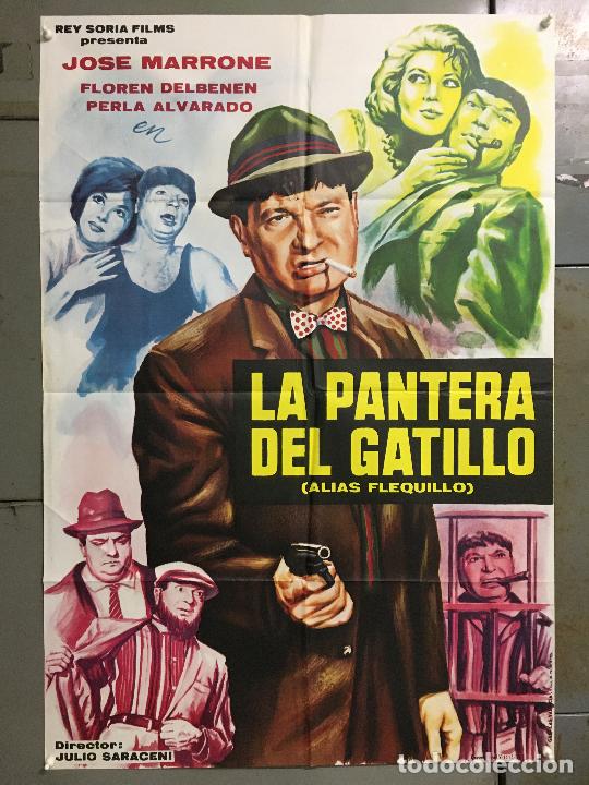 Cinema: CDO N726 LA PANTERA DEL GATILLO ALIAS FLEQUILLO JOSE MARRONE POSTER ORIGINAL 70X100 ESTRENO