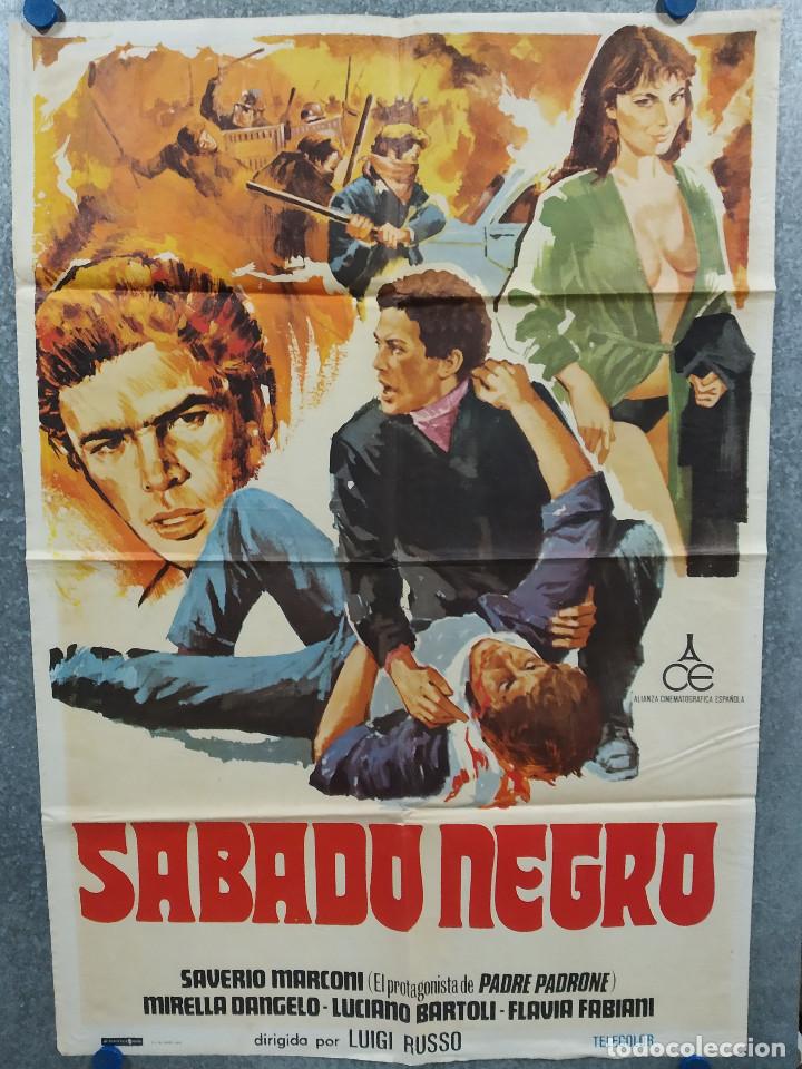 Cinema: S&aacute;bado negro. SAVERIO MARCONI. A&Ntilde;O 1979 POSTER ORIGINAL