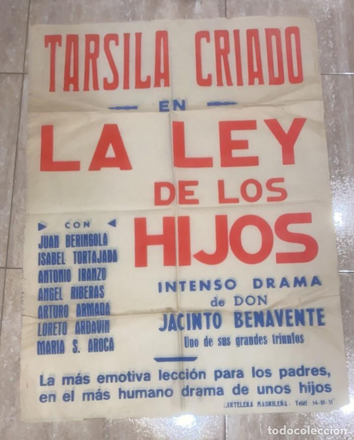 Cinema: CARTEL POSTER DE CINE LA LEY DE LOS HIJOS CON TARSILA CRIADO