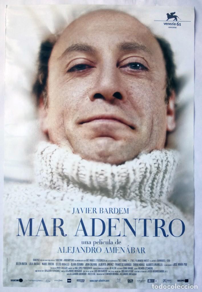 Cine: MAR ADENTRO, con Javier Bardem. POSTER 65,5 X 97,5 cms.