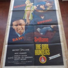 Cine: THE GIRL HUNTERS MOVIE POSTER, ORIGINAL, FOLDED, ONE SHEET, YEAR 1963, U.S.A.. Lote 307801363