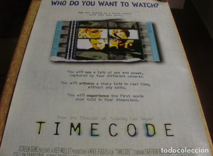 Cine: Time Code unfolded poster, Double Sheet, 2000, Mike Figgis Film, Screen Gems - Foto 1