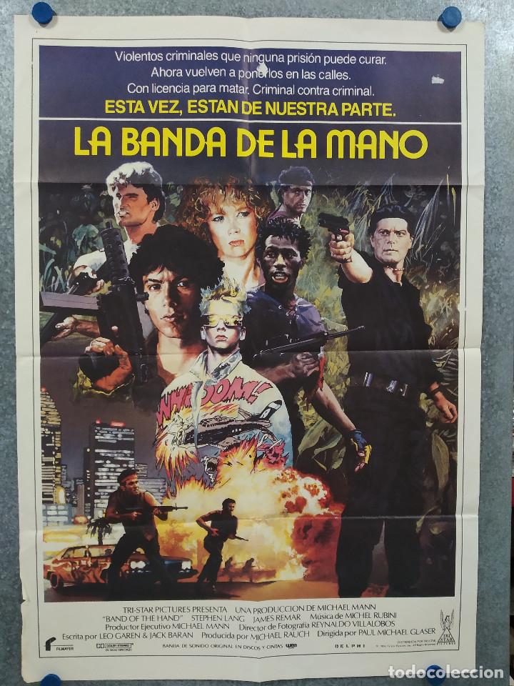 Cine: La banda de la mano. Stephen Lang, Michael Carmine. A&Ntilde;O 1986. POSTER ORIGINAL