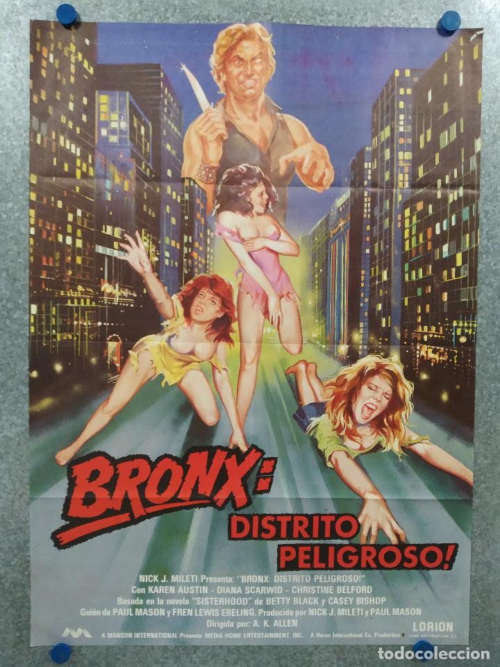 Cine: Bronx: Distrito peligroso. Karen Austin, Diana Scarwid, Christine Belford POSTER ORIGINAL