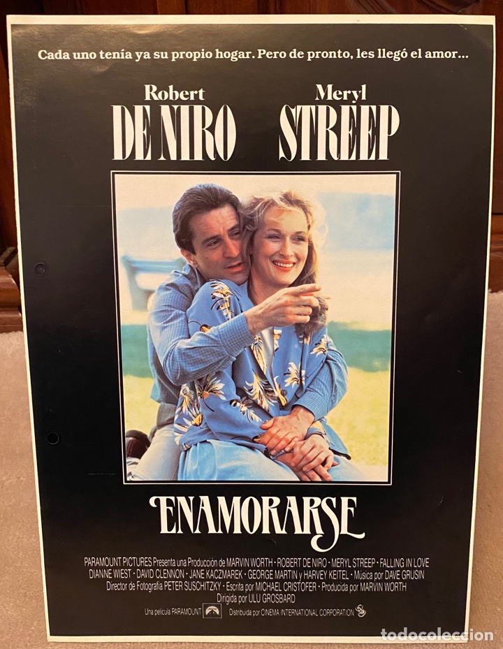 Kino: Enamorarse. Mini cartel promocional de cine. Original. 1984.