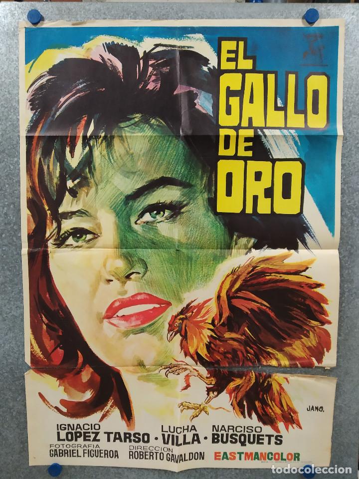 Kino: El gallo de oro. Ignacio L&oacute;pez Tarso, Lucha Villa. A&Ntilde;O 1971. POSTER ORIGINAL