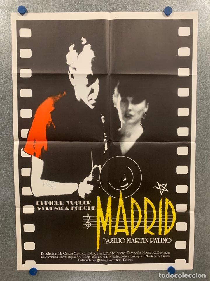 Kino: MADRID. R&uuml;diger Vogler, Ver&oacute;nica Forqu&eacute;, Luis Barbero. POSTER ORIGINAL