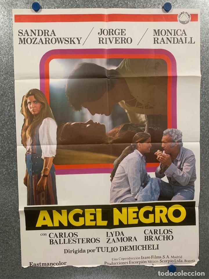 Kino: ANGEL NEGRO. Sandra Mozarowsky, Jorge Rivero, M&oacute;nica Randall. A&Ntilde;O 1978. POSTER ORIGINAL