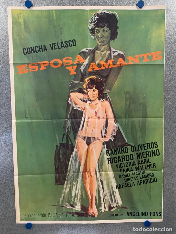 Kino: Esposa y amante. Concha Velasco, Ramiro Oliveros, Ricardo Merino. A&Ntilde;O 1977. POSTER ORIGINAL