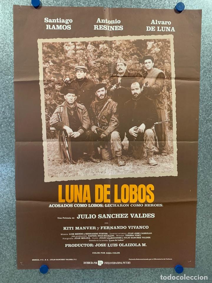 Kino: Luna de lobos. Santiago Ramos, Antonio Resines, &Aacute;lvaro de Luna. POSTER ORIGINAL