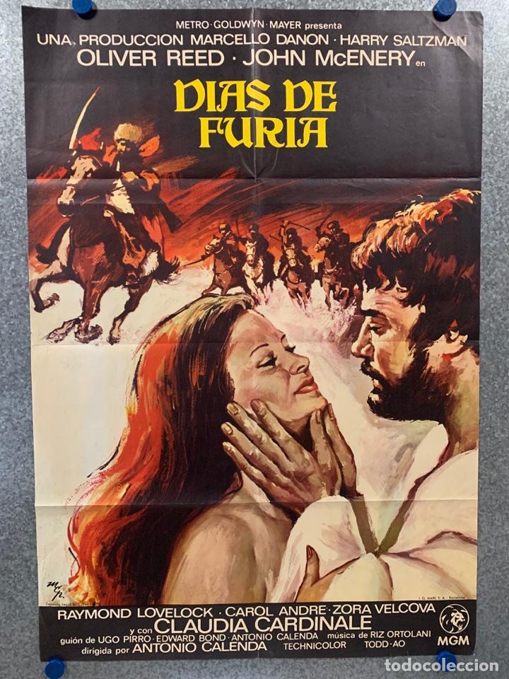 Kino: D&iacute;as de furia. Oliver Reed, Claudia Cardinale, John McEnery. POSTER ORIGINAL