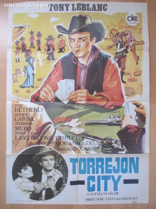 Cine: CARTEL CINE TORREJON CITY TONY LEBLANC MAY HETHERLY 1970 C1741