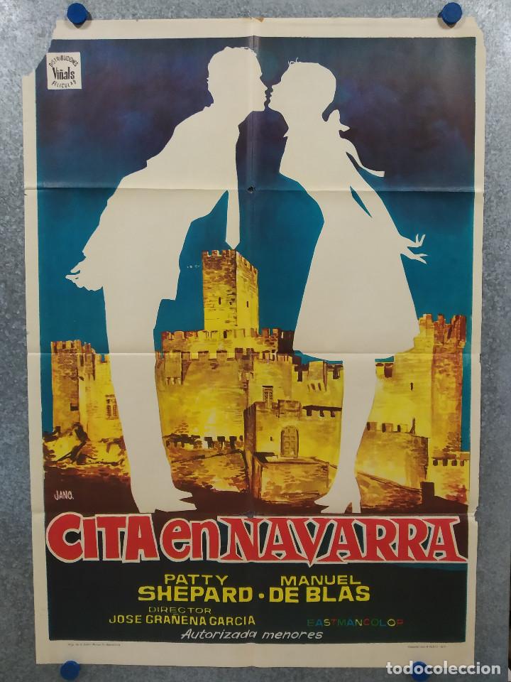 Cinema: Cita en Navarra. Patty Shepard, Manuel de Blas. A&Ntilde;O 1971. POSTER ORIGINAL