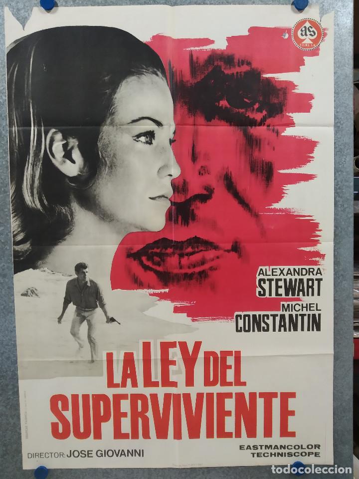 Cinema: La ley del superviviente. Michel Constantin, Alexandra Stewart, Roger Blin A&Ntilde;O 1967. POSTER ORIGINAL