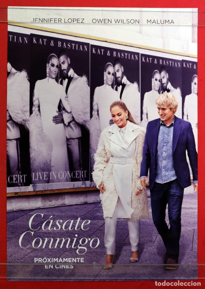 Cinema: P&oacute;ster original de la pel&iacute;cula C&aacute;sate conmigo. Maluma y Jennifer Lopez