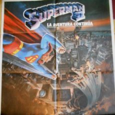 Cine: SUPERMAN II - POSTER GRAN TAMAÑO WARNER BROSS 1980. Lote 313222293