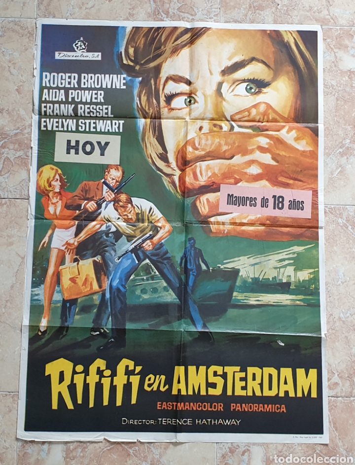 Cine: POSTER ORIGINAL RIFIFI EN AMSTERDAM