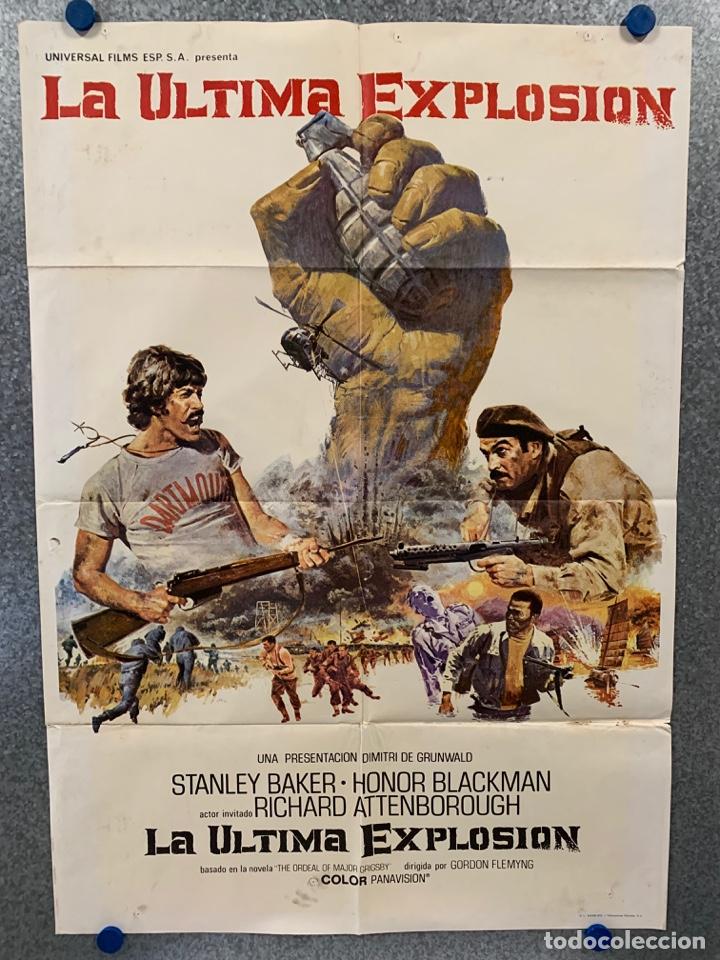 Cine: La &uacute;ltima explosi&oacute;n. Stanley Baker, Alex Cord, Honor Blackman. A&Ntilde;O 1973. POSTER ORIGINAL.