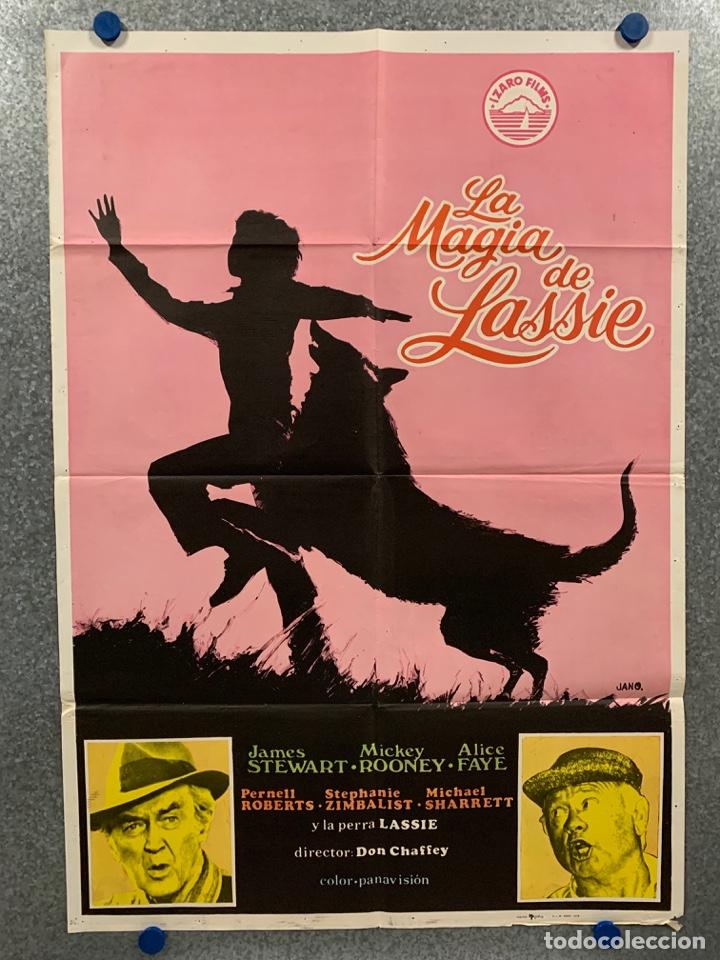 Cine: La magia de Lassie. Mickey Rooney, Pernell Roberts, Stephanie Zimbalist. A&Ntilde;O 1978. POSTER ORIGINAL.