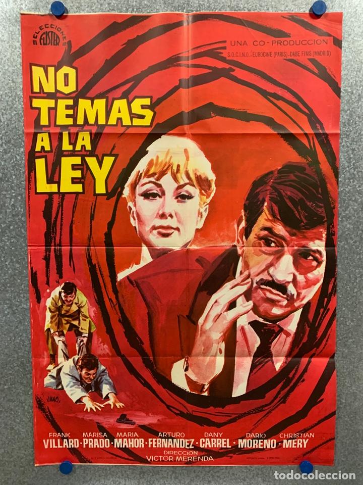 Cine: No temas a la ley.Franck Villard, Dario Moreno, Dany Carrel. A&Ntilde;O 1963. POSTER ORIGINAL.