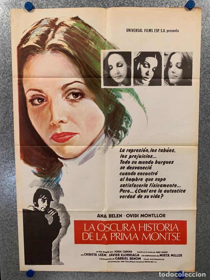 Cine: La oscura historia de la prima Montse. Ana Bel&eacute;n, Ovidi Montllor, Christa.A&Ntilde;O 1978. POSTER ORIGINAL.