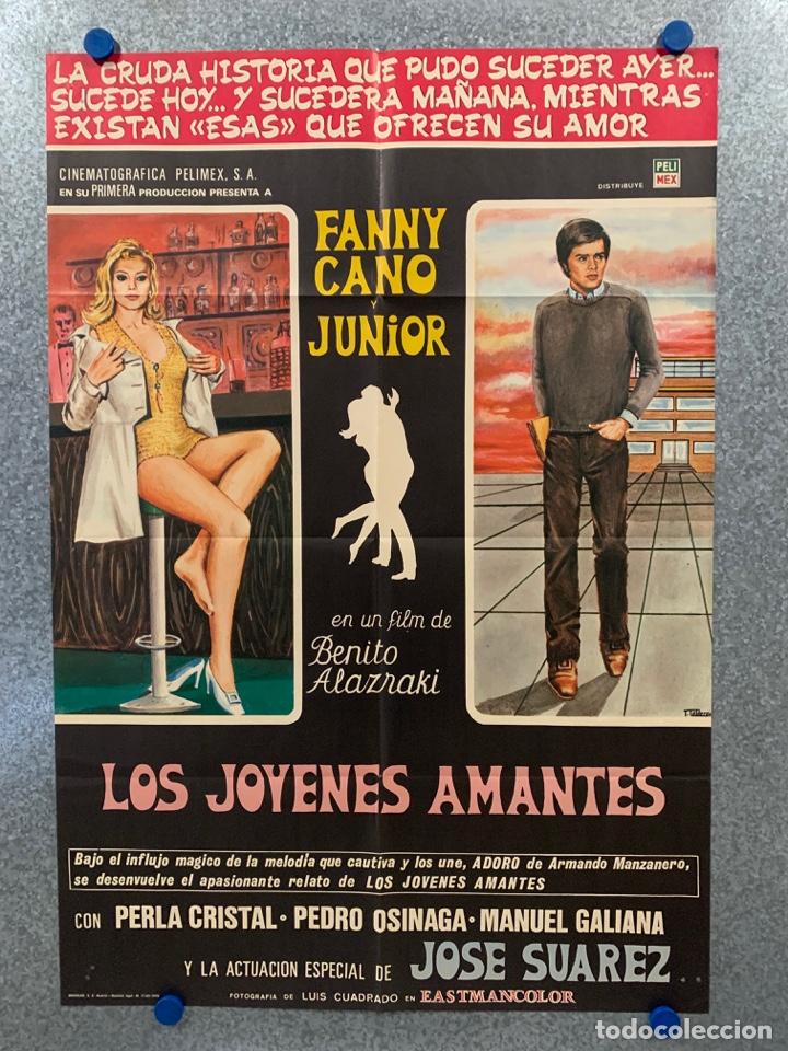 Cine: Los j&oacute;venes amantes. Fanny Cano, Perla Cristal, Manuel Galiana. A&Ntilde;O 1970. POSTER ORIGINAL.