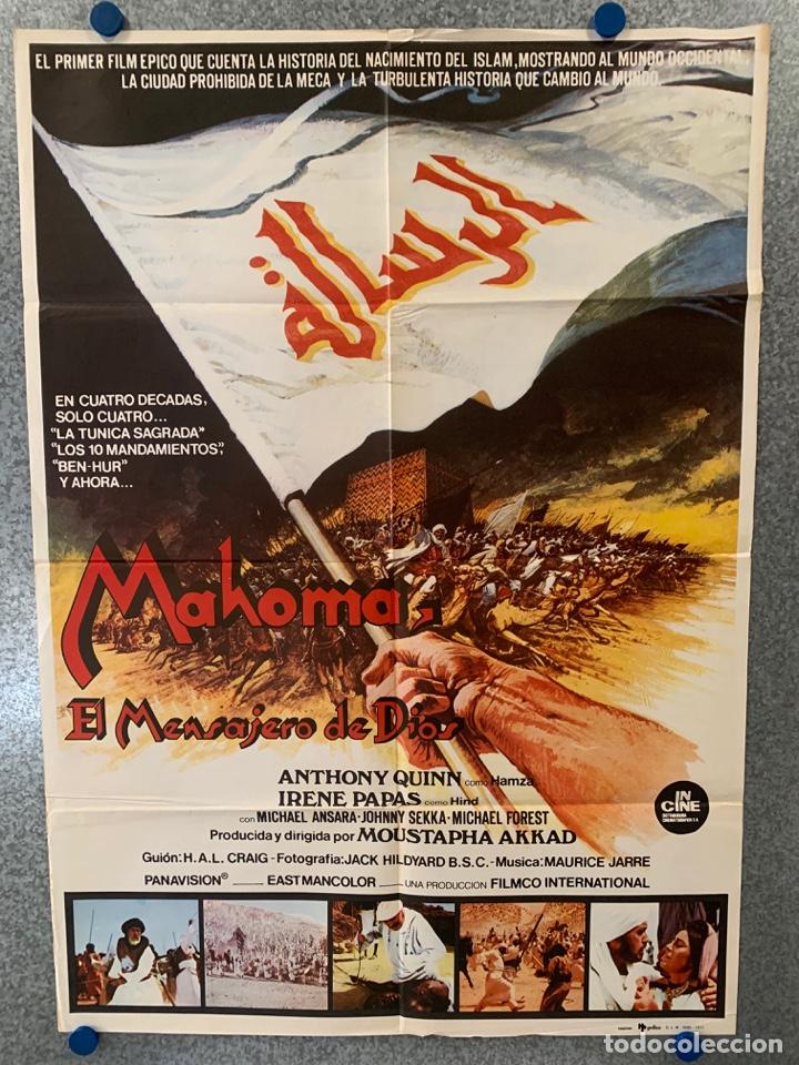Kino: Mahoma, el mensajero de Dios. Anthony Quinn, Irene Papas, Habib Ageli. A&Ntilde;O 1977. POSTER ORIGINAL.