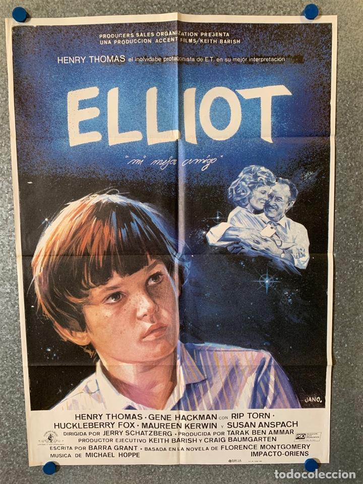 Kino: Elliot. Gene Hackman, Henry Thomas, Rip Torn, Huckleberry F. A&Ntilde;O 1984. POSTER ORIGINAL