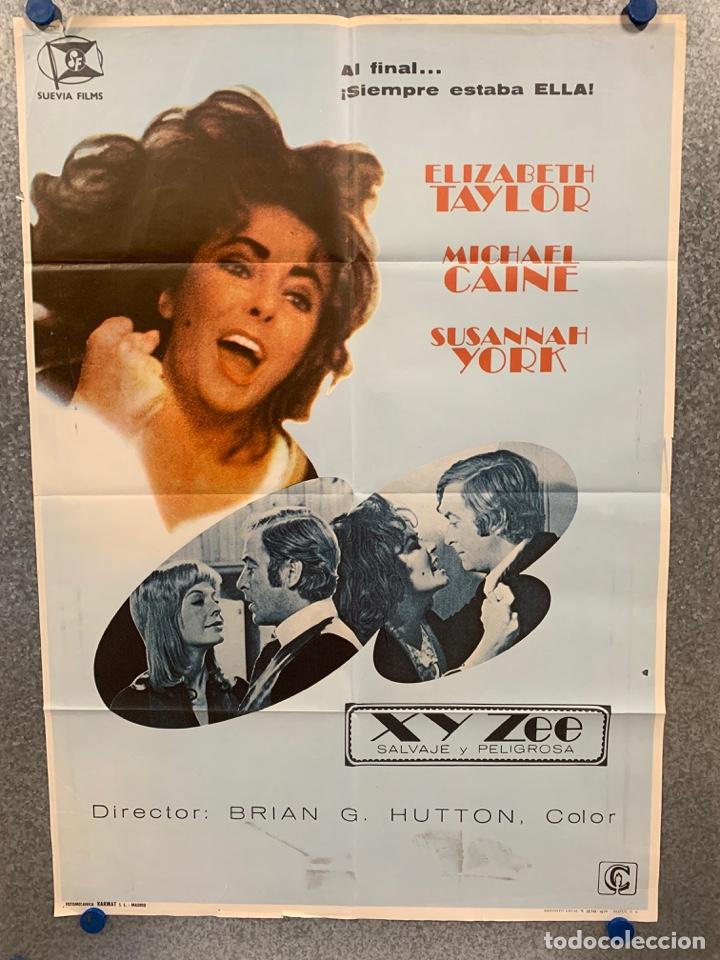 Kino: X, Y & Zee: Salvaje y peligrosa. Elizabeth Taylor, Michael Caine, Susannah.A&Ntilde;O 1972. POSTER ORIGINAL
