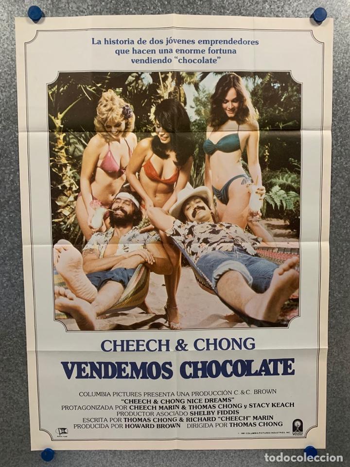 Cine: Vendemos chocolate. Tommy Chong, Cheech Marin, Evelyn Guerrero, Benita B. A&Ntilde;O 1981. POSTER ORIGINAL
