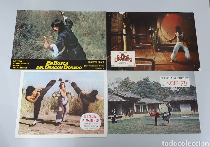 Cinema: LOTE 4 LOBBY CARDS FOTOCROMOS PELICULAS DE KUNG FU 1970s/80s