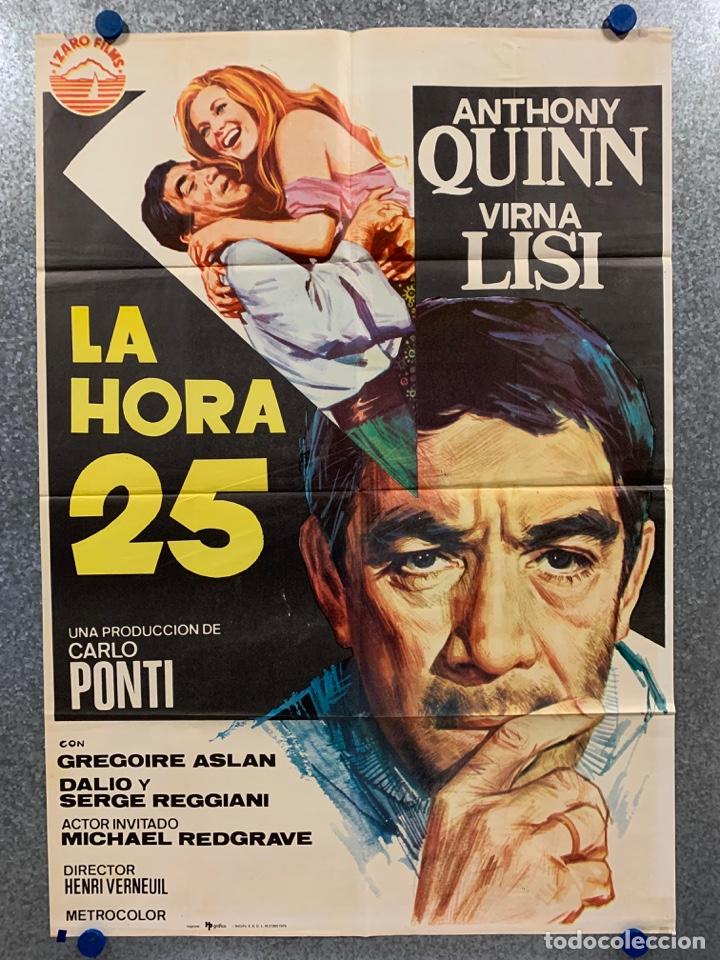 Cine: La hora 25. Anthony Quinn, Virna Lisi, Gr&eacute;goire Aslan. A&Ntilde;O 1965. POSTER ORIGINAL