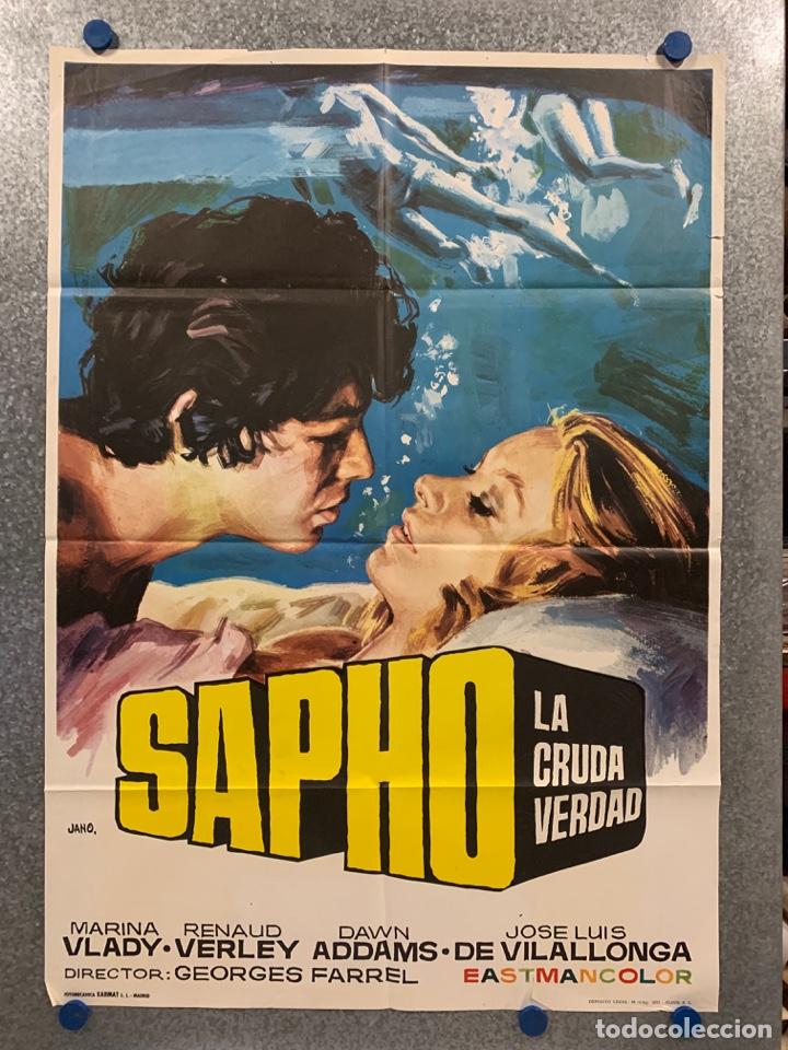 Cine: La cruda verdad. Marina Vlady, Renaud Verley, Dawn Addams. A&Ntilde;O 1973. POSTER ORIGINAL.