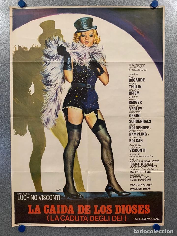 Cine: La ca&iacute;da de los dioses. Dirk Bogarde, Ingrid Thulin. A&Ntilde;O 1978. POSTER ORIGINAL ESTRENO.