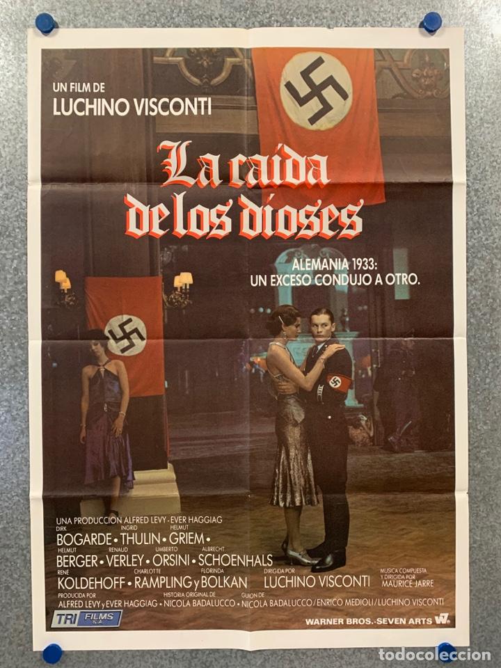 Cine: La ca&iacute;da de los dioses. Dirk Bogarde, Ingrid Thulin. POSTER ORIGINAL.