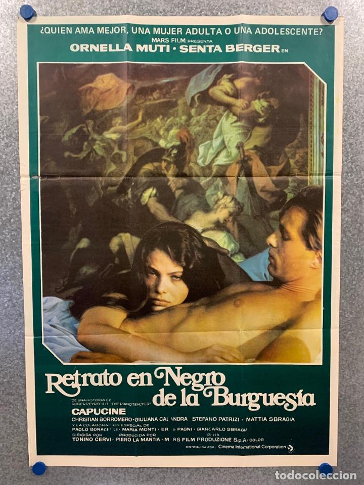 Kino: Retrato en negro de la burgues&iacute;a. Stefano Patrizi, Ornella Muti, Senta Berger. POSTER ORIGINAL