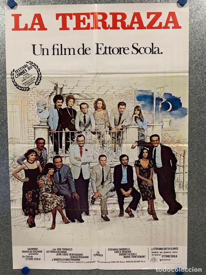 Kino: La terraza. Ugo Tognazzi, Vittorio Gassman, Marcello Mastroianni. A&Ntilde;O 1981. POSTER ORIGINAL