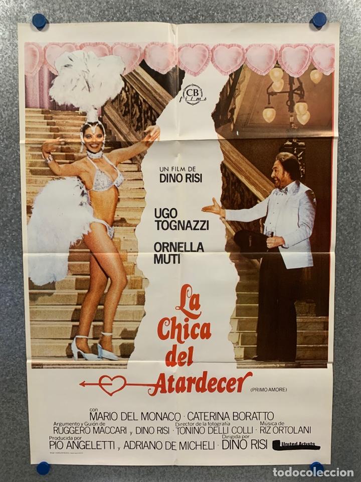 Kino: La chica del atardecer. Ugo Tognazzi, Ornella Muti, Mario Del Monaco. A&Ntilde;O 1979. POSTER ORIGINAL