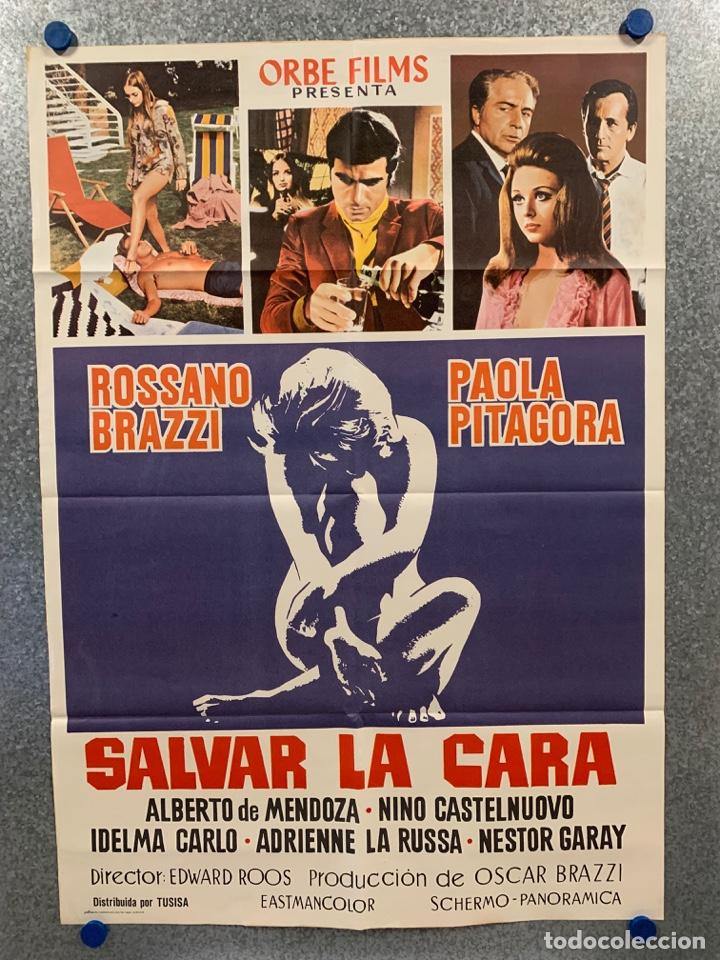 Kino: Salvar la cara. Rossano Brazzi, Adrienne Larussa, Nino Castelnuovo. A&Ntilde;O 1975. POSTER ORIGINAL