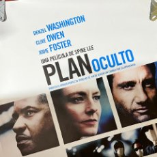Cine: CARTEL DE CINE ORIGINAL DE LA PELÍCULA PLAN OCULTO, DENZEL WASHINGTON, 70 POR 100CM