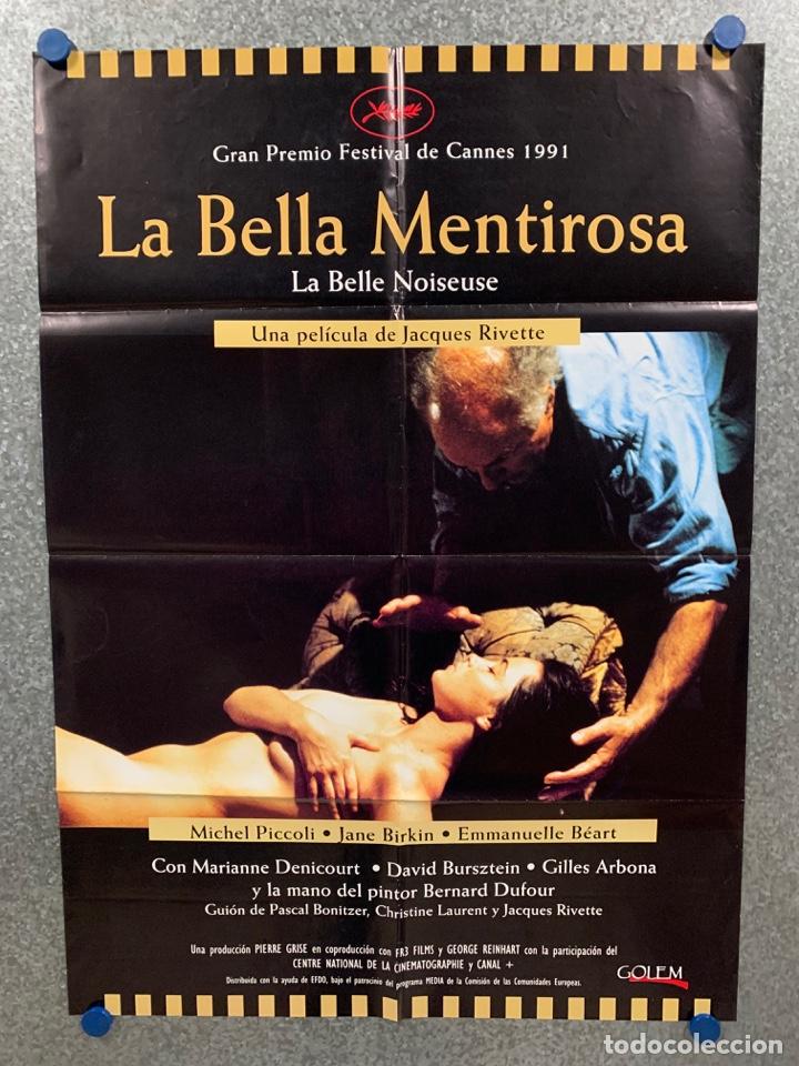 Kino: La bella mentirosa. Michel Piccoli, Emmanuelle B&eacute;art, Jane Birkin. A&Ntilde;O 1991. POSTER ORIGINAL