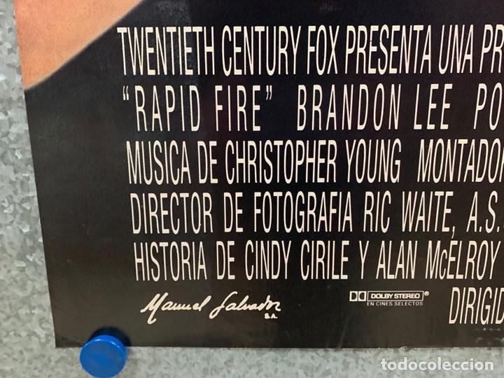 Cine: Rapid Fire. Brandon Lee, Nick Mancuso, Powers Boothe. A&Ntilde;O 1992. POSTER ORIGINAL. - Foto 5