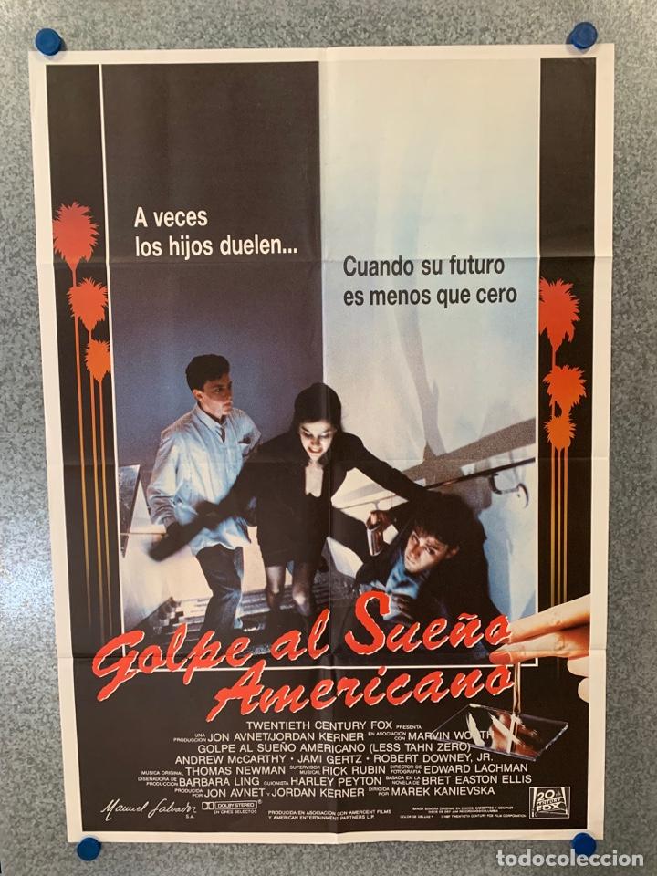 Kino: Golpe al sue&ntilde;o americano. Andrew McCarthy, Robert Downey Jr., Jami Gertz. A&Ntilde;O 1987. POSTER ORIGINAL