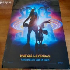 Cine: SPACE JAM NUEVAS LEYENDAS - LOONEY TUNES,LEBRON JAMES,DON CHEADLE POSTER ORIGINAL WARNER 2021PREVIO